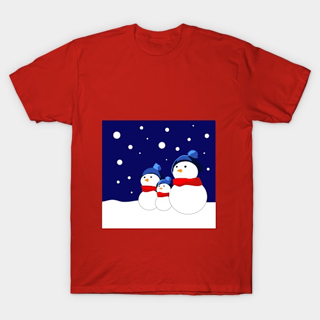 Funny snowmans T-Shirt by monika27